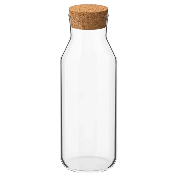بطری طرح ایکیا مدل درب چوب پنبه ای